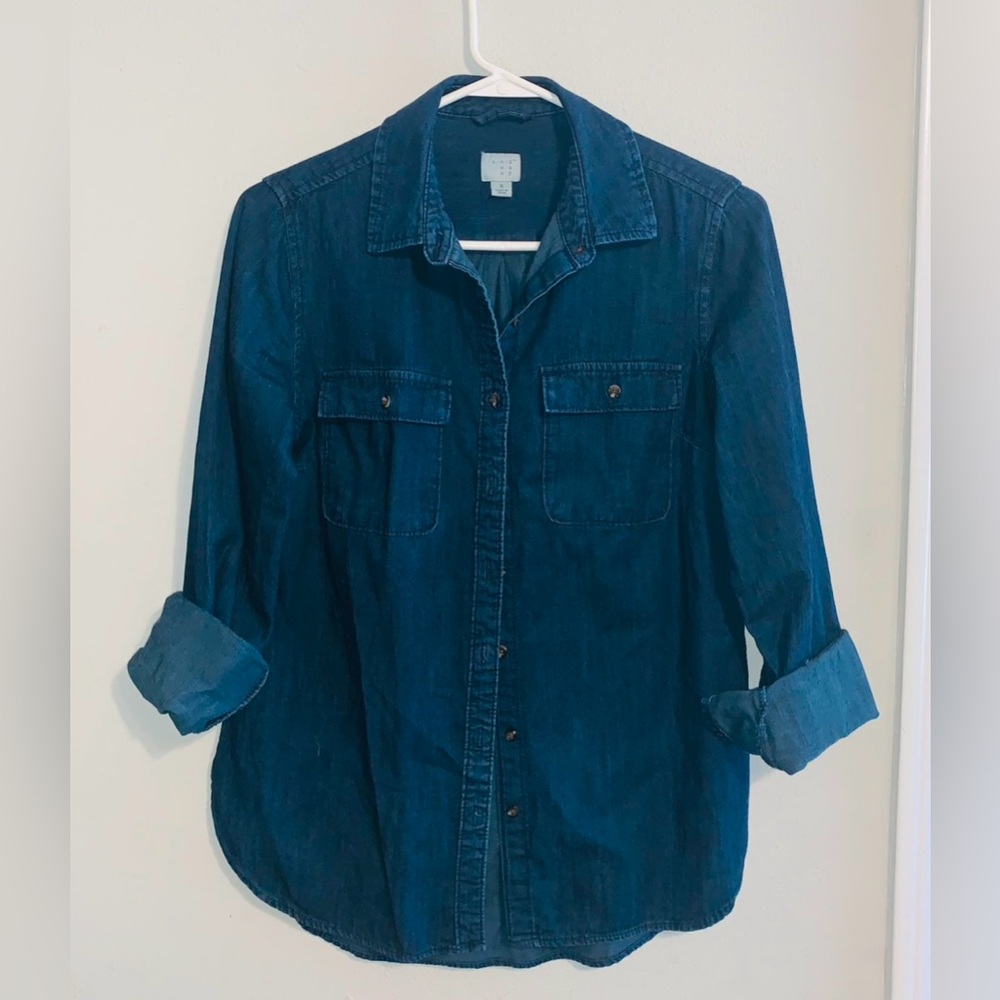 a new day Blue Button Down Shirt